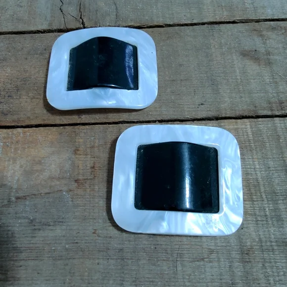 shoe clips  mid century lot of 3  Musi/2  acrylic/1  dress up preppy loafer chic - Picture 7 of 9